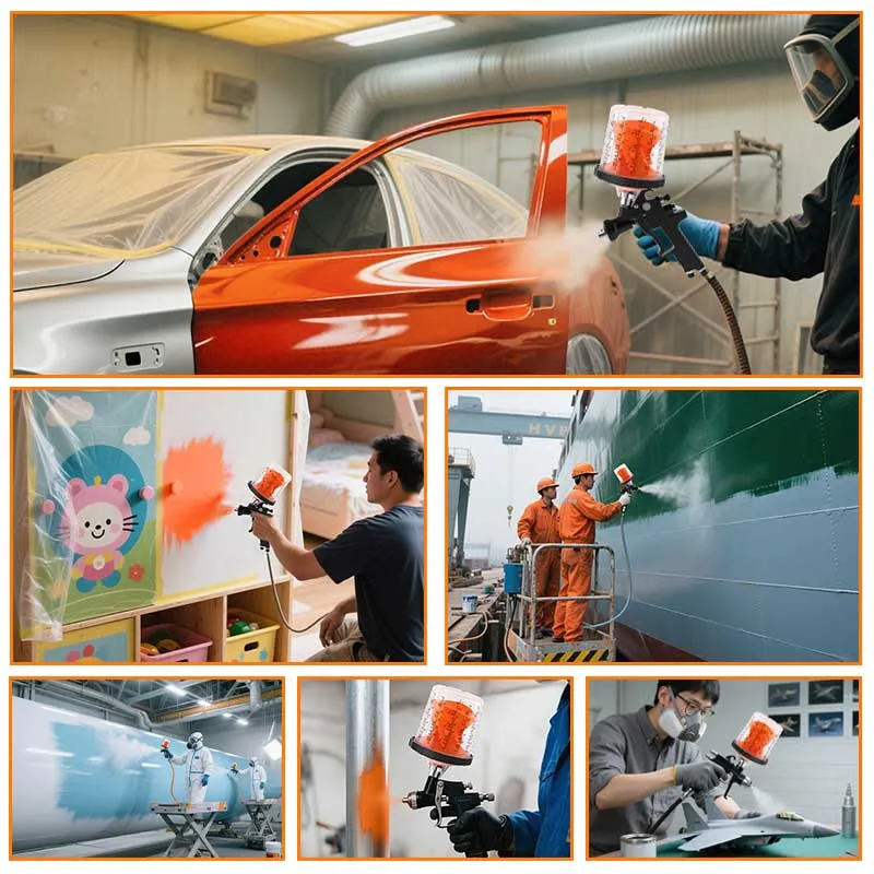 Disposable spray gun cup